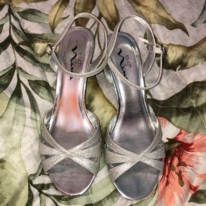 Silver Sparkle Heels